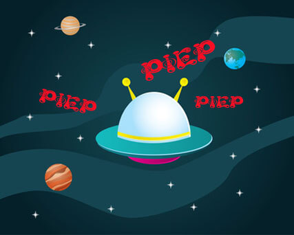 UFO auf dem Weg zur Erde