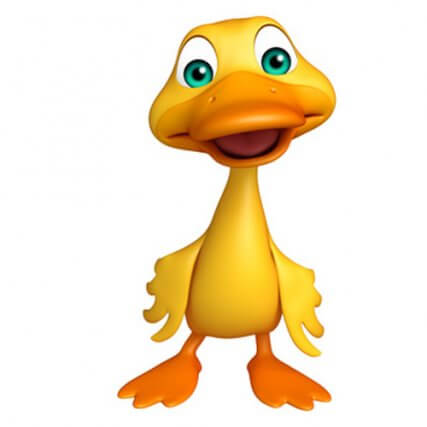 Das kleine Entchen aus der Geschichte - Wo ist Mama Ente?