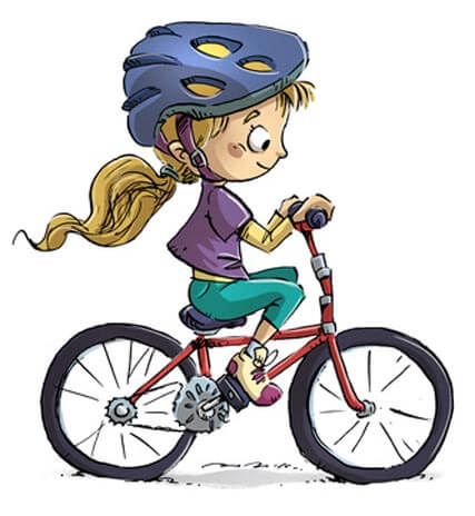 Libby auf dem Fahrrad