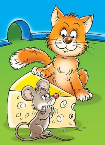 Kater Filius gibt der Maus den Käse