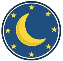 n8geschichte.de Logo - Mond auf dunkelblauem Hintergrund