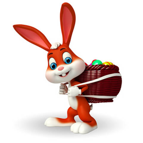 Osterhase mit Korb