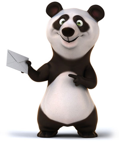 Schlummer Post Panda ganz mit Brief