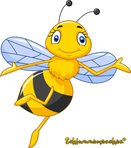 Die freundliche Biene aus der Kindergeschichte Guck mal was da krabbelt