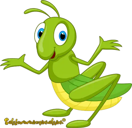 Grashüpfer aus der Kindergeschichte Guck mal was da krabbelt