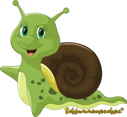 Die Schnecke aus der Kindergeschichte Guck mal was da krabbelt