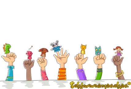 Kindergeschichte - Mein erster Schultag - Aufführung mit Fingerpuppen zur Einschulung