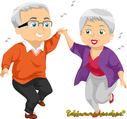 Kindergeschichte - Mein erster Schultag - Oma und Opa tanzend und singend