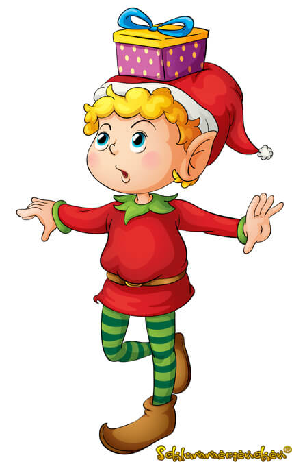 Weihnachtself Cornelius beim Geschenke-Lauf