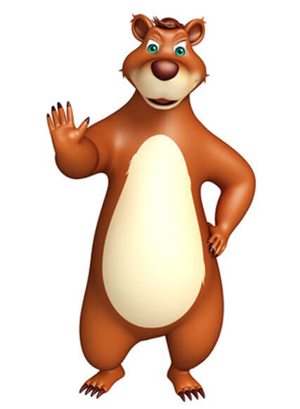 Brauner Bär aus der Geschichte - Wo ist Mama Ente?
