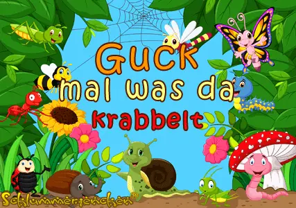 Kindergeschichte auf schlummerienchen.de - Guck mal was da krabbelt - Cover - Autor: Jens Pätz