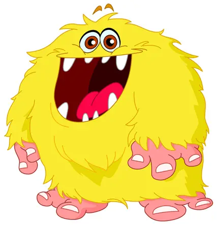 gelbes kleines freundliches Monster